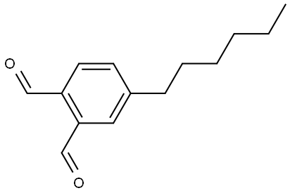 4-Hexyl-1,2-benzenedicarboxaldehyde 结构式