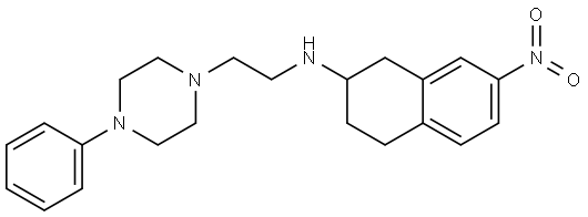 1-PIPERAZINEETHANAMINE, 4-PHENYL-N-(1,2,3,4-TETRAHYDRO-7-NITRO-2-NAPHTHALENYL)-,1003565-41-0,结构式