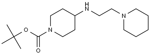 tert-butyl 4-((2-(piperidin-1-yl)ethyl)amino)piperidine-1-carboxylate Structure