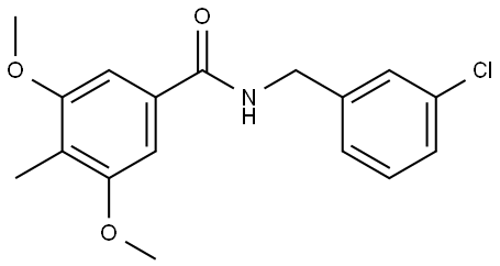 Benzamide, N-[(3-chlorophenyl)methyl]-3,5-dimethoxy-4-methyl-,1013002-91-9,结构式