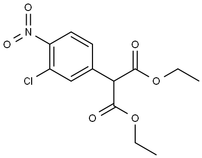 diethyl 2-(3-chloro-4-nitrophenyl)malonate 结构式