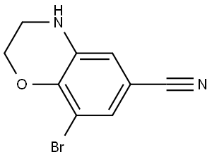 8-溴-3,4-二氢-2H-苯并[B][1,4]噁嗪-6-腈 结构式