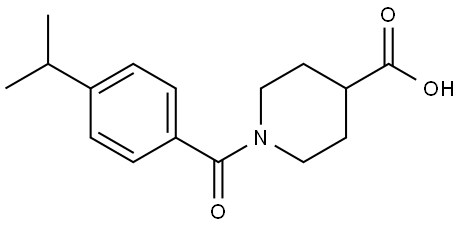 1-(4-isopropylbenzoyl)piperidine-4-carboxylic acid Struktur