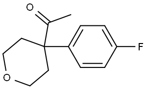 1-(4-(4-fluorophenyl)tetrahydro-2H-pyran-4-yl)ethan-1-one Structure