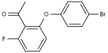 1-[2-(4-Bromophenoxy)-6-fluorophenyl]ethanone Struktur