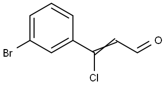(E)-3-(3-bromophenyl)-3-chloroacrylaldehyde Structure