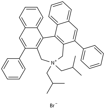 (S)-2-(4,4-diisobutyl-6-phenyl-4,5-dihydro-3H-dinaphtho[2,1-c:1',2'-e]azepin-4-ium-2-yl)brominine-1- Structure