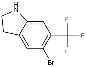 5-bromo-6-(trifluoromethyl)indoline Struktur