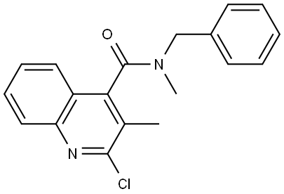 N-benzyl-2-chloro-N,3-dimethylquinoline-4-carboxamide Struktur