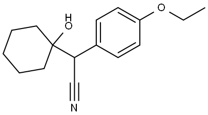 Benzeneacetonitrile, 4-ethoxy-α-(1-hydroxycyclohexyl)- Structure