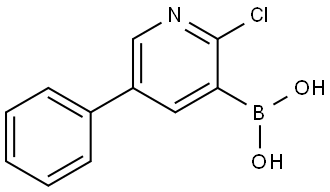 B-(2-Chloro-5-phenyl-3-pyridinyl)boronic acid 结构式
