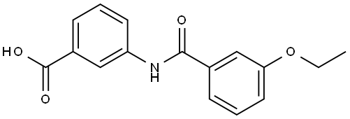 3-[(3-Ethoxybenzoyl)amino]benzoic acid 结构式