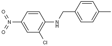 2-chloro-N-(4-methylbenzyl)-4-nitroaniline Structure