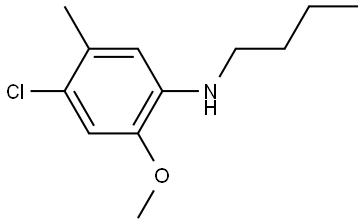 N-Butyl-4-chloro-2-methoxy-5-methylbenzenamine,1036491-55-0,结构式