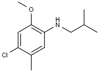 4-Chloro-2-methoxy-5-methyl-N-(2-methylpropyl)benzenamine Structure