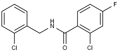 2-Chloro-N-[(2-chlorophenyl)methyl]-4-fluorobenzamide Structure