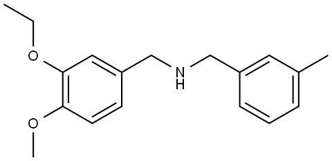 3-Ethoxy-4-methoxy-N-[(3-methylphenyl)methyl]benzenemethanamine Structure