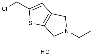 2-(chloromethyl)-5-ethyl-5,6-dihydro-4H-thieno[2,3-c]pyrrole hydrochloride Structure