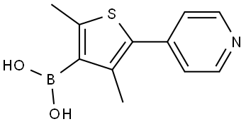 2,4-二甲基-5-(4-吡啶基)噻吩-3-硼酸, 1052691-84-5, 结构式