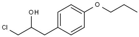 α-(Chloromethyl)-4-propoxybenzeneethanol 化学構造式