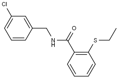 N-[(3-Chlorophenyl)methyl]-2-(ethylthio)benzamide Struktur