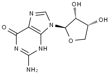 Erythrofuranosylguanosine 结构式