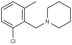 1-[(2-Chloro-6-methylphenyl)methyl]piperidine Structure