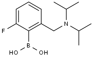 (2-((diisopropylamino)methyl)-6-fluorophenyl)boronic acid Struktur