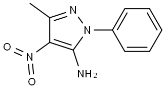 3-methyl-4-nitro-1-phenyl-1H-pyrazol-5-amine 结构式