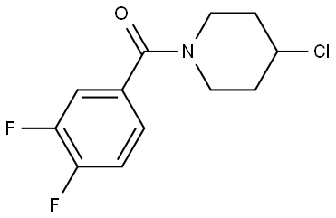 (4-Chloro-1-piperidinyl)(3,4-difluorophenyl)methanone Structure