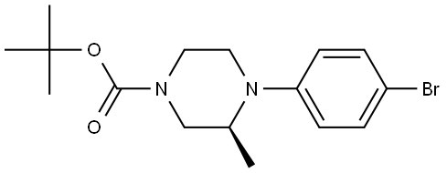 (S)-1-(4-溴苯基)-4-BOC-2-甲基哌嗪, 1089686-76-9, 结构式