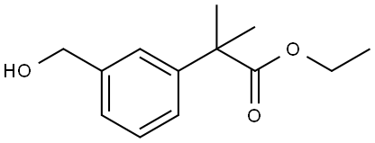 2-(3-(羟甲基)苯基)-2-甲基丙酸乙酯, 1091613-49-8, 结构式