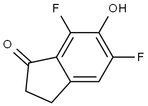 5,7-difluoro-6-hydroxy-2,3-dihydro-1H-inden-1-one Structure