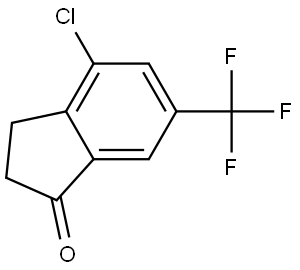 4-chloro-6-(trifluoromethyl)-2,3-dihydro-1H-inden-1-one Structure