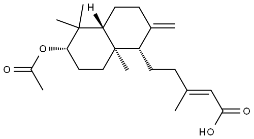 2-Pentenoic acid, 5-[(1S,4aR,6S,8aR)-6-(acetyloxy)decahydro-5,5,8a-trimethyl-2-methylene-1-naphthalenyl]-3-methyl-, (2E)-|