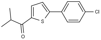 1-[5-(4-Chlorophenyl)-2-thienyl]-2-methyl-1-propanone 化学構造式