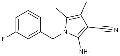 2-Amino-1-[(3-fluorophenyl)methyl]-4,5-dimethyl-1H-pyrrole-3- carbonitrile,1094337-70-8,结构式