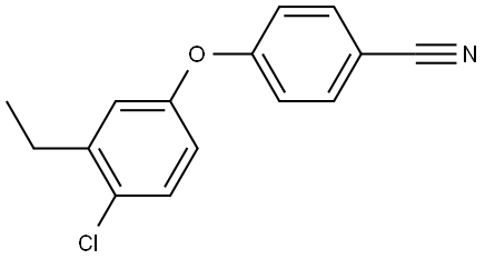 4-(4-Chloro-3-ethylphenoxy)benzonitrile 结构式