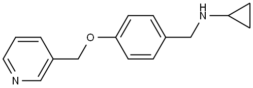 N-Cyclopropyl-4-(3-pyridinylmethoxy)benzenemethanamine 结构式