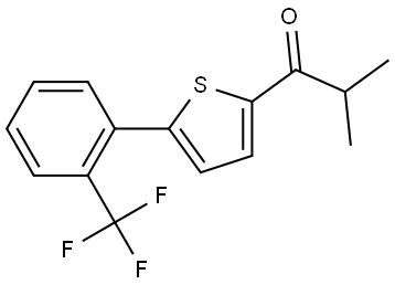 2-Methyl-1-[5-[2-(trifluoromethyl)phenyl]-2-thienyl]-1-propanone Struktur