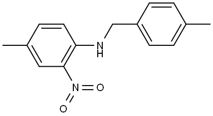 4-methyl-N-(4-methylbenzyl)-2-nitroaniline 结构式