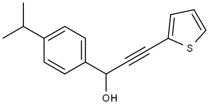 4-(1-Methylethyl)-α-[2-(2-thienyl)ethynyl]benzenemethanol 结构式