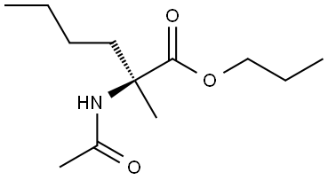 (S)-propyl 2-acetamido-2-methylhexanoate 化学構造式
