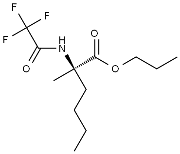 (R)-丙基 2-甲基-2-(2,2,2-三氟乙酰胺基)己酸酯 结构式