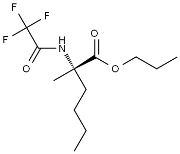 (S)-propyl 2-methyl-2-(2,2,2-trifluoroacetamido)hexanoate Struktur