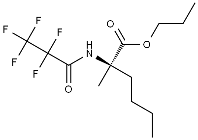 (R)-propyl 2-methyl-2-(2,2,3,3,3-pentafluoropropanamido)hexanoate Structure