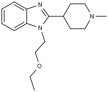 1H-Benzimidazole, 1-(2-ethoxyethyl)-2-(1-methyl-4-piperidinyl)- Structure