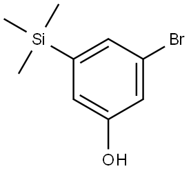 3-bromo-5-(trimethylsilyl)phenol 结构式