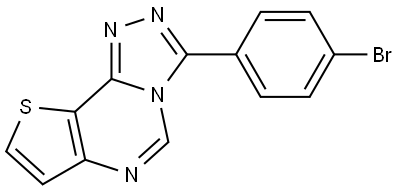 3-(4-bromophenyl)thieno[2,3-e][1,2,4]triazolo[4,3-c]pyrimidine 化学構造式