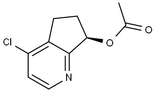 (R)-4-chloro-6,7-dihydro-5H-cyclopenta[b]pyridin-7-yl acetate Struktur
